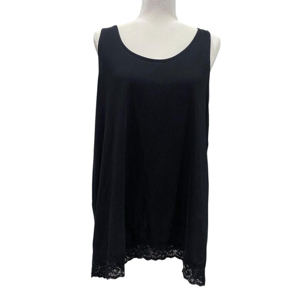 MASSINI lace trim hem longer length tank top 3X